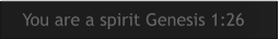 You are a spirit Genesis 1:26