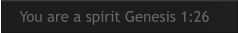 You are a spirit Genesis 1:26