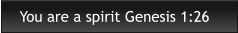 You are a spirit Genesis 1:26